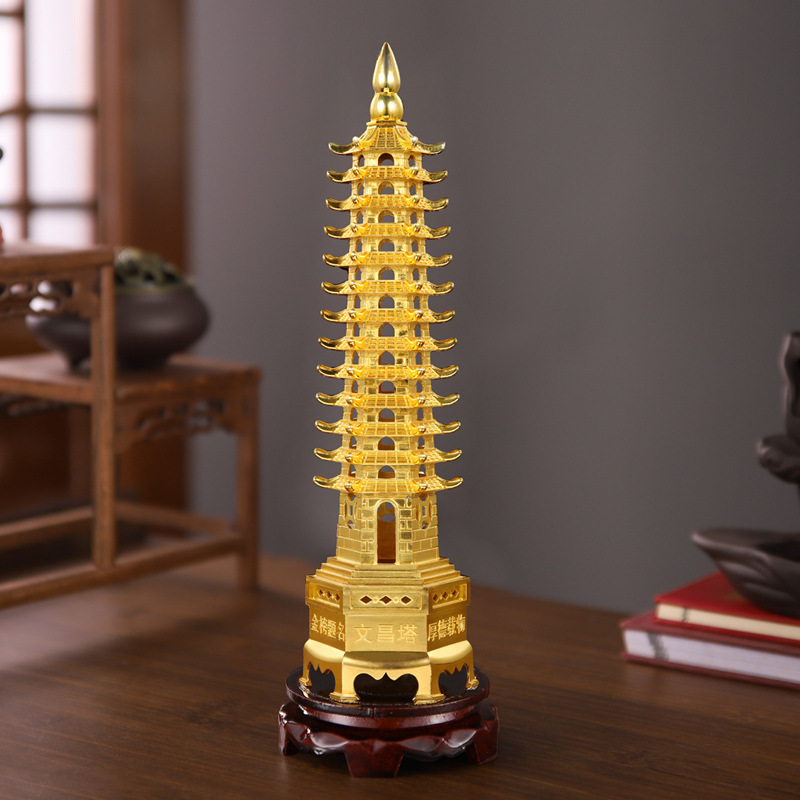 Alloy Wenchang Tower Home Decoration Thirteen-layer Office Study Desk Crafts Nine-layer Pagoda Living Room Decorations