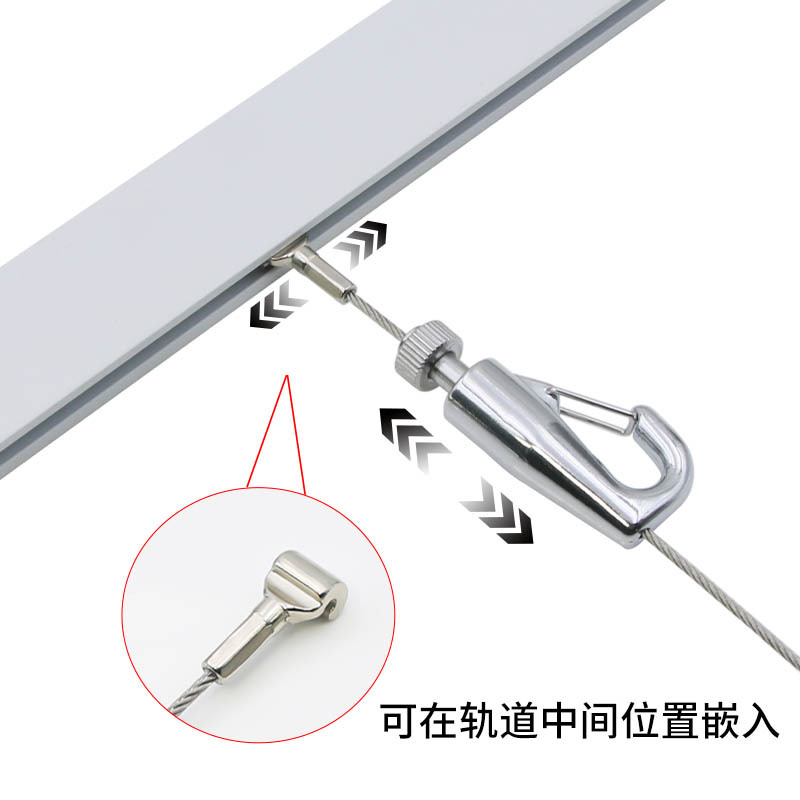 Invisible track hanging painting device adjustable hanging painting track hidden rail painting exhibition gallery hanging hook hanging mirror line