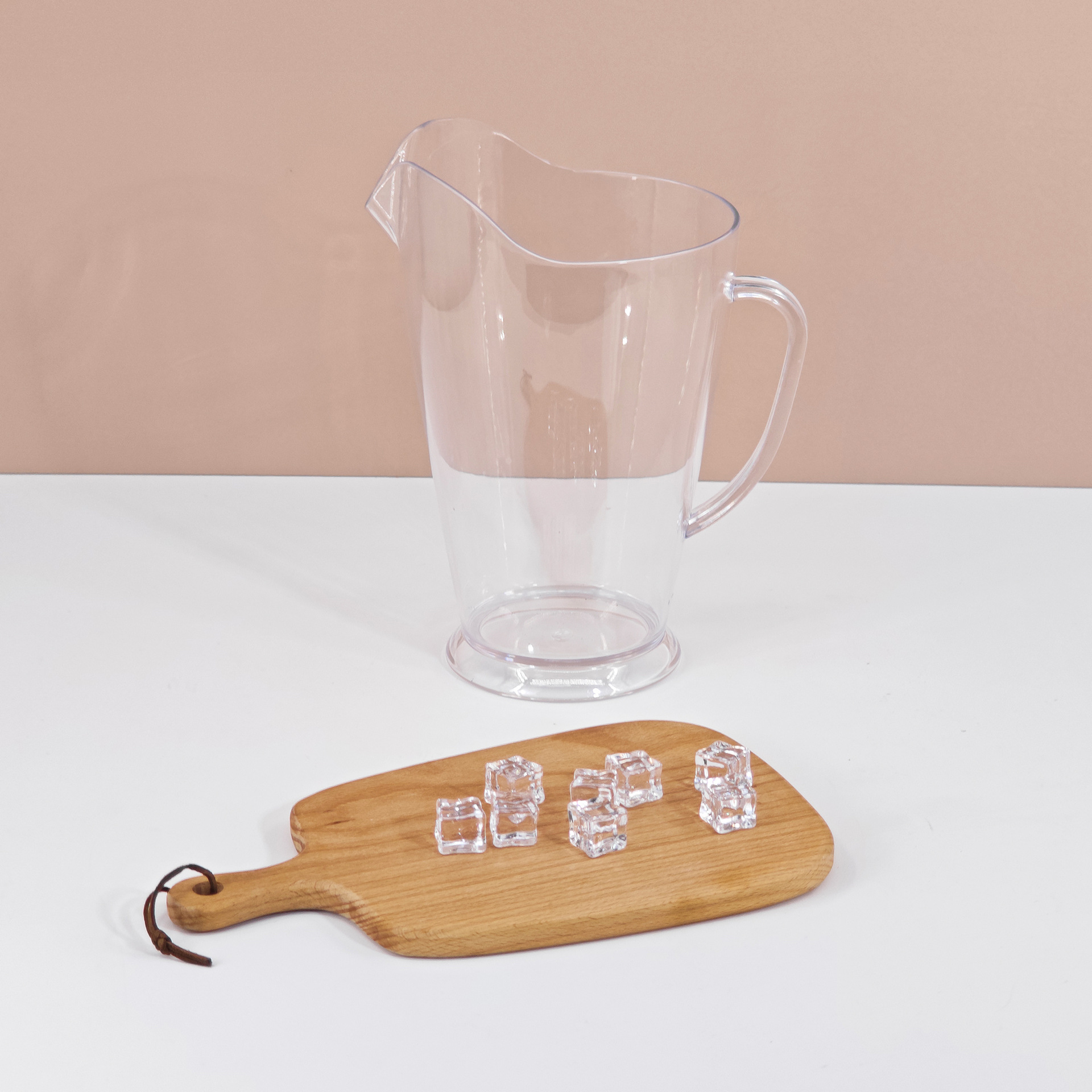 Customized 1140ml High-End Beer Jug Plastic Transparent Acrylic Juice Drink Cold Water Jug Beer Ice Cube Cup