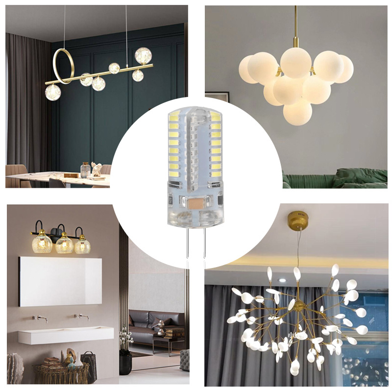 G4 Lamp Bead Led Pin Low Voltage 12V Crystal Lamp Plug Bulb 220V Super Bright G9 Light Source Mirror Headlight Energy-Saving Small Bulb