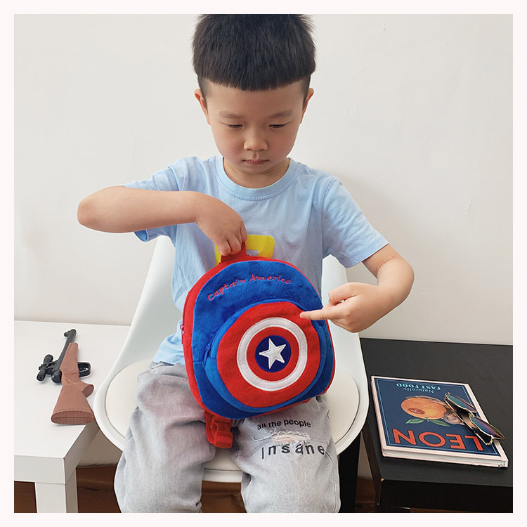 Cute baby children plush schoolbag backpack kindergarten early education small schoolbag doll card a generation of hair