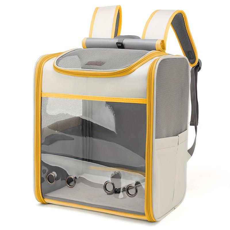 Portable Durable Yellow Pet Carrier Spacious Backpack with