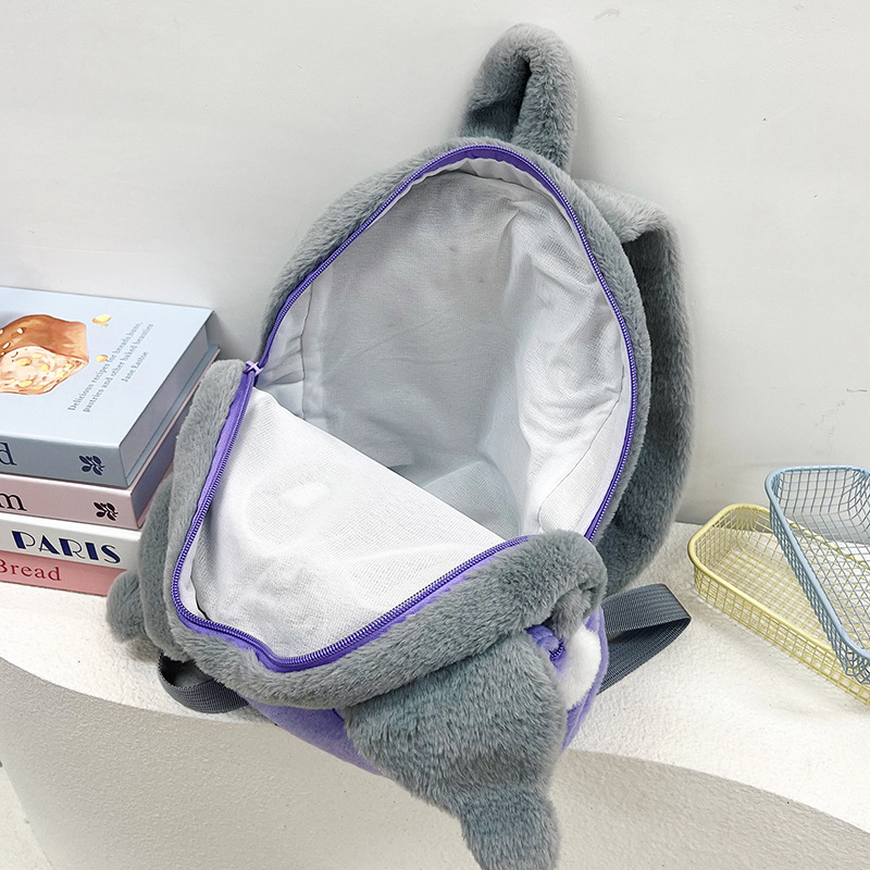 Japanese Style Soft Girl Schoolbag Women's Ins Cute Merlot Large Capacity Backpack Bag Plush Kulomi Student Backpack