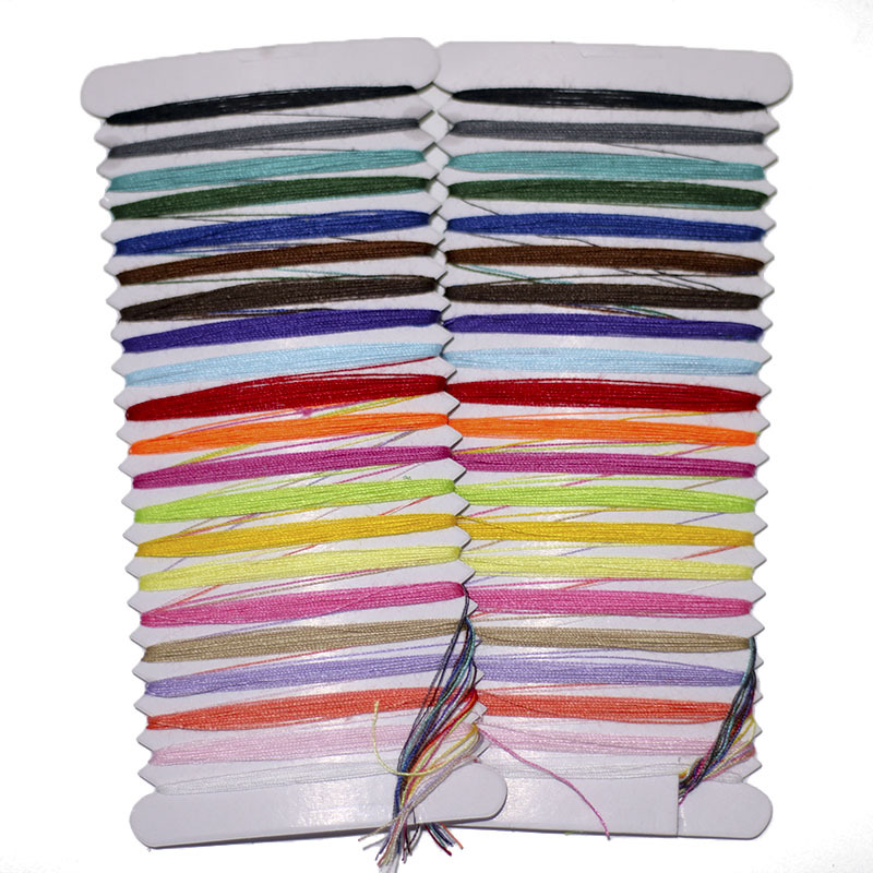 Handmade sewing bag mixed color cross stitch thread board household sewing sewing thread embroidery thread with needle 21 color random