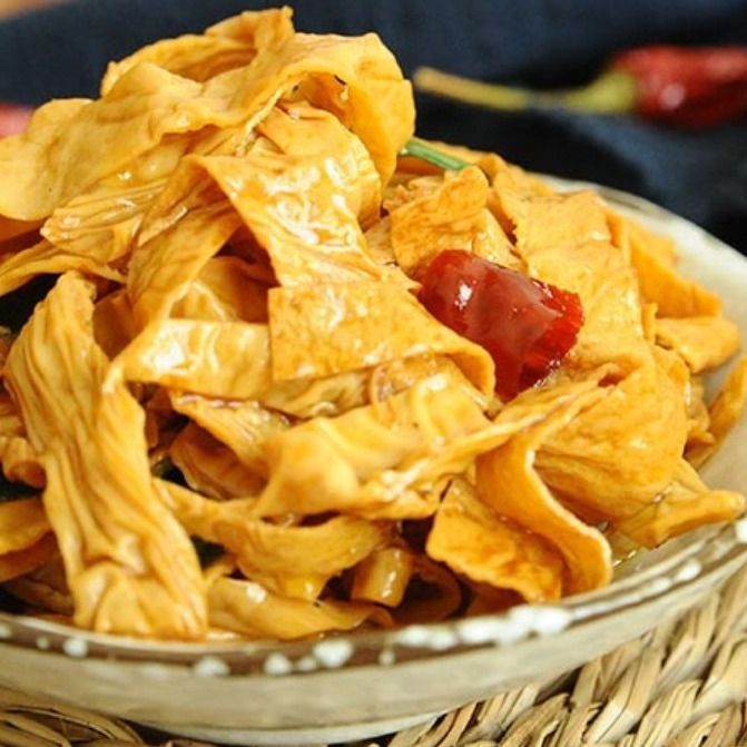 Dried bean skin salt-free oil bean skin bean curd skin instant farm dry goods commercial salad bean flower wide bean silk