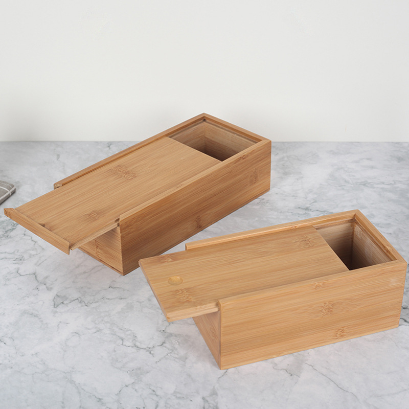 Manufacturer Wholesale Wooden Box Rectangular Retro Table Jewelry Storage Box Solid Wood Simple Wooden Bamboo Box Gift Box Customization