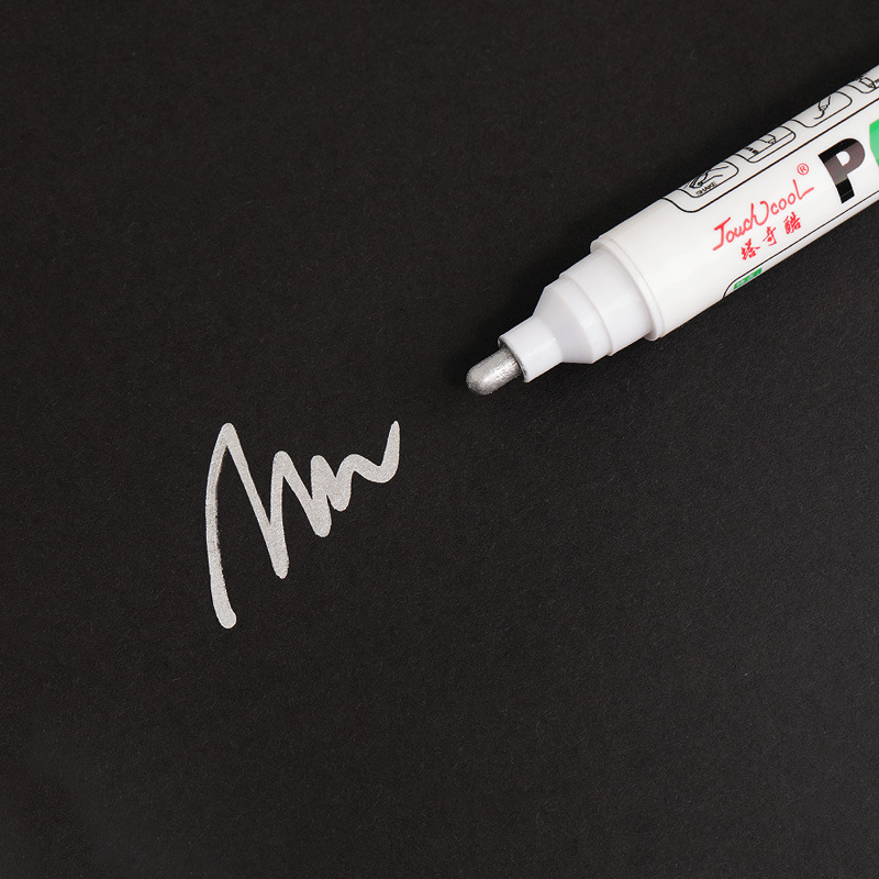 12 color color can't wipe off white paint pen car tire pen album Graffiti DIY handmade brush marker pen