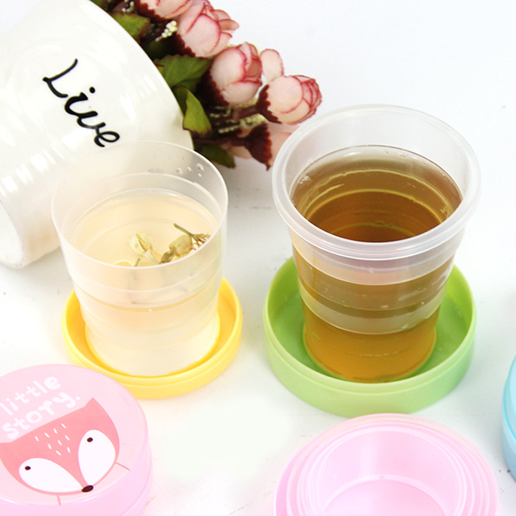 Travel Folding Cup Cartoon Creative Compression Cup Portable Gargle Cup Outdoor Foldable Retractable Cup Drinking Cup
