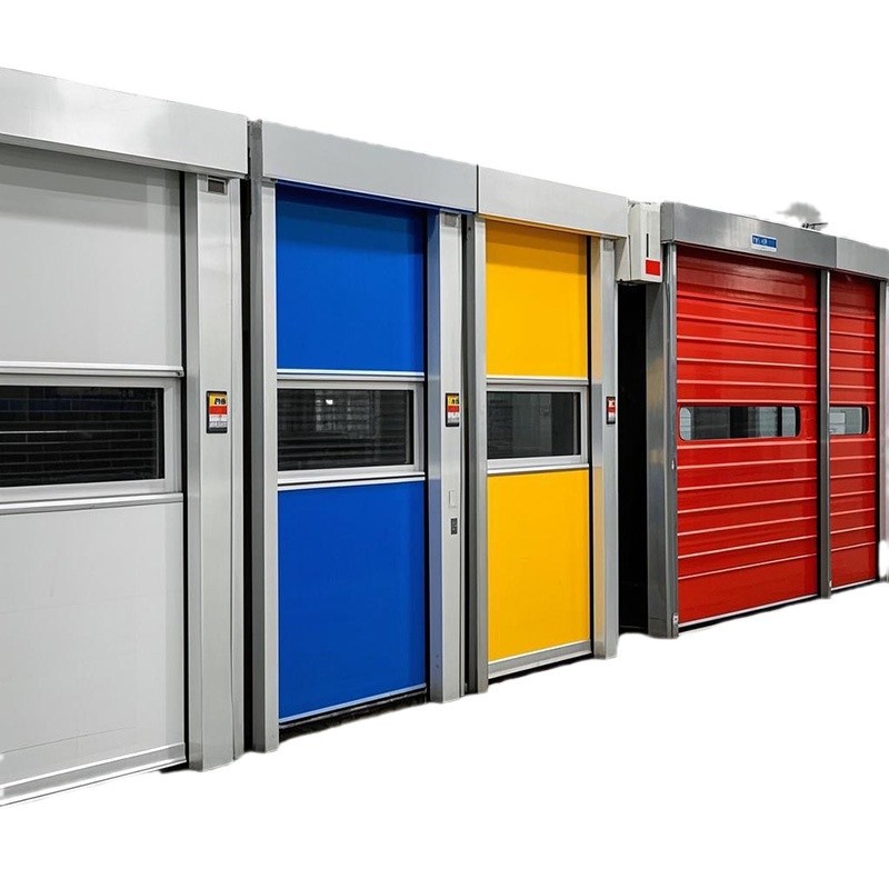 Fast rolling shutter door custom large supermarket factory garage PVC fast door intelligent induction lifting door stacking door