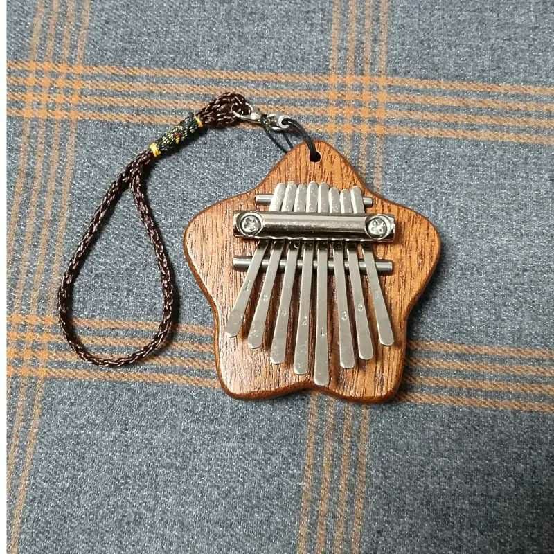 Mini 8-Tone Thumb Kalimba Instrument Crystal Beginner Gift Small Mini Popular Exquisite and Cute for Girls
