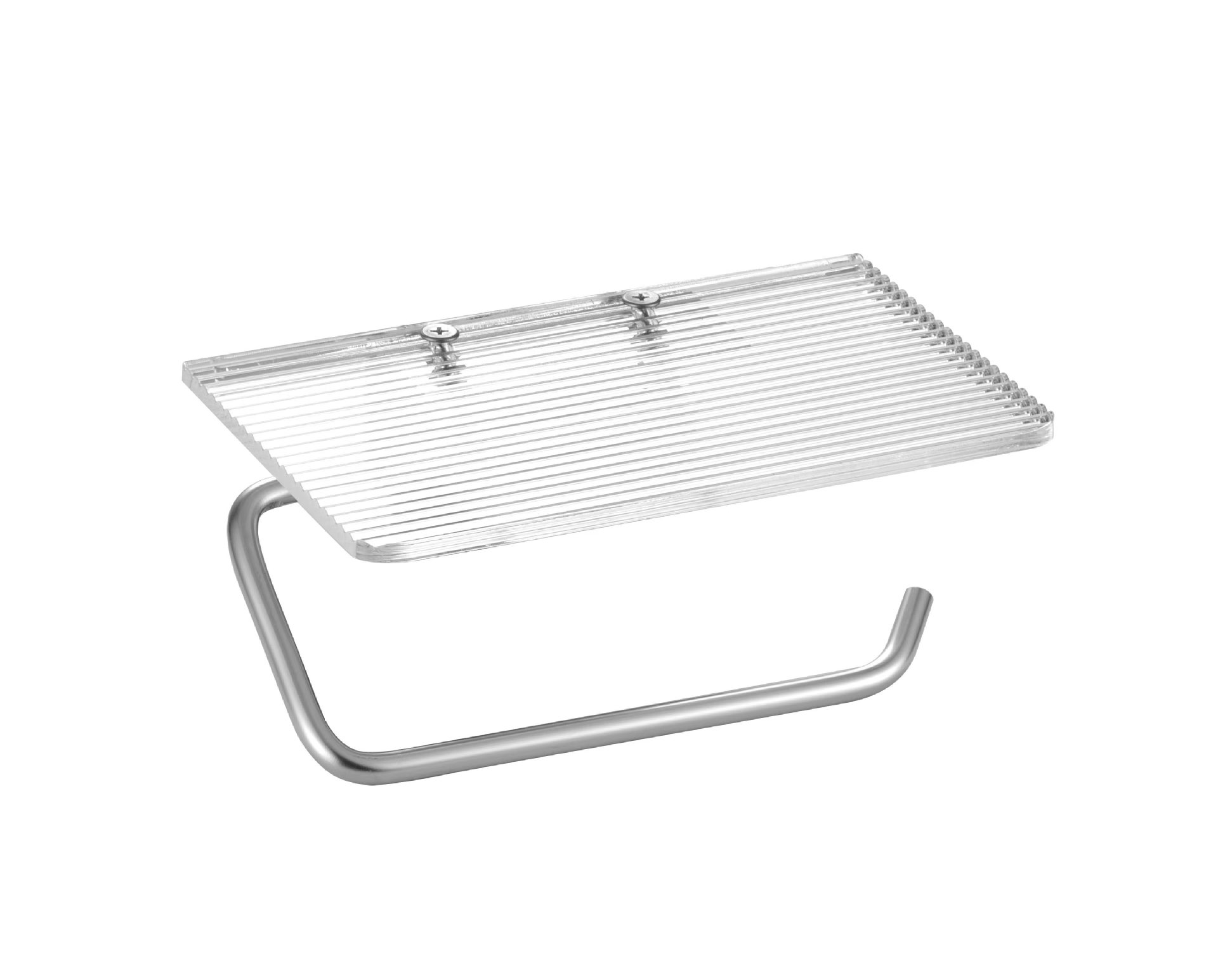 Light luxury acrylic tissue holder punch-free toilet paper box toilet roll wall-mounted tissue storage rack