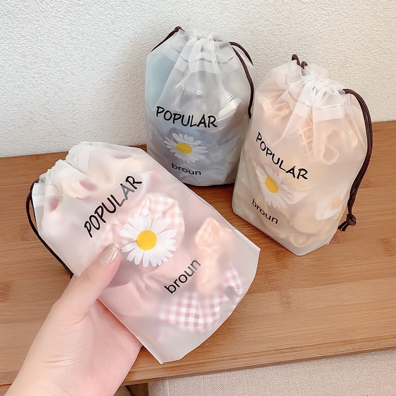 Travel Storage Bag Drawstring Trap Bag Portable Clothes Underwear Dust-proof Bag Cartoon Shoes Waterproof Sub-pack Bag