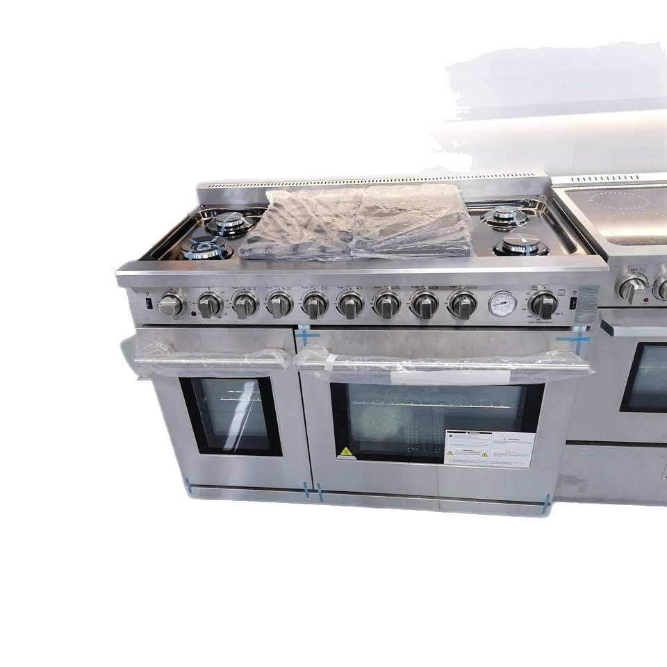48-Inch 1220mm 1.22m Burner Gas Stove with Oven, Freestanding, Upright, Conjoined Type