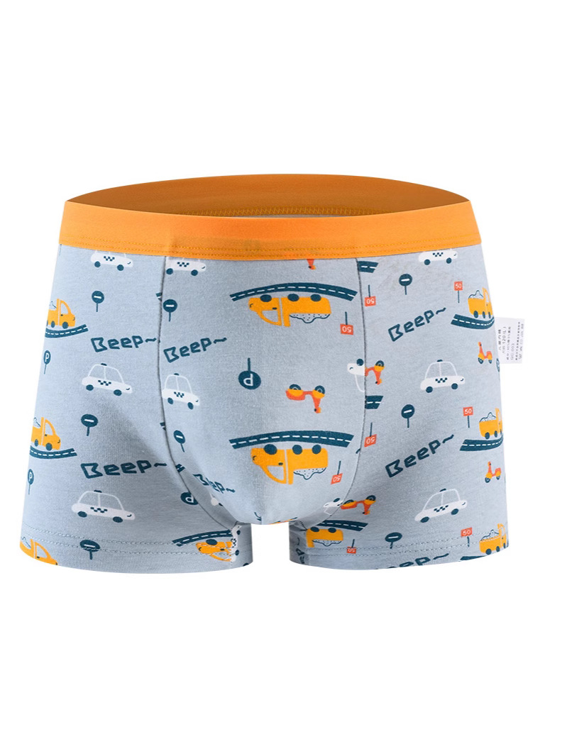 Exclusive Boys Underwear Cotton Four-Corner Cartoon Dinosaur Pure Cotton Underwear Boys and Middle-Aged Children Cotton Boys Underwear Wholesale