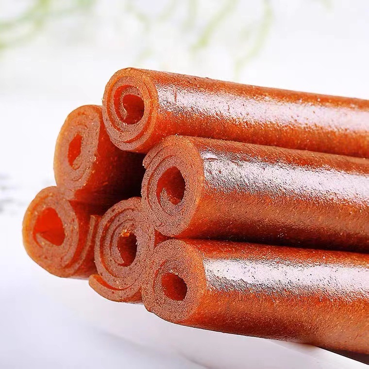 Herbal Hawthorn Roll Fruit Mantan 228g Box Gauge 30 Pack Sweet and Sour Candied Fruit Snacks Hawthorn Products