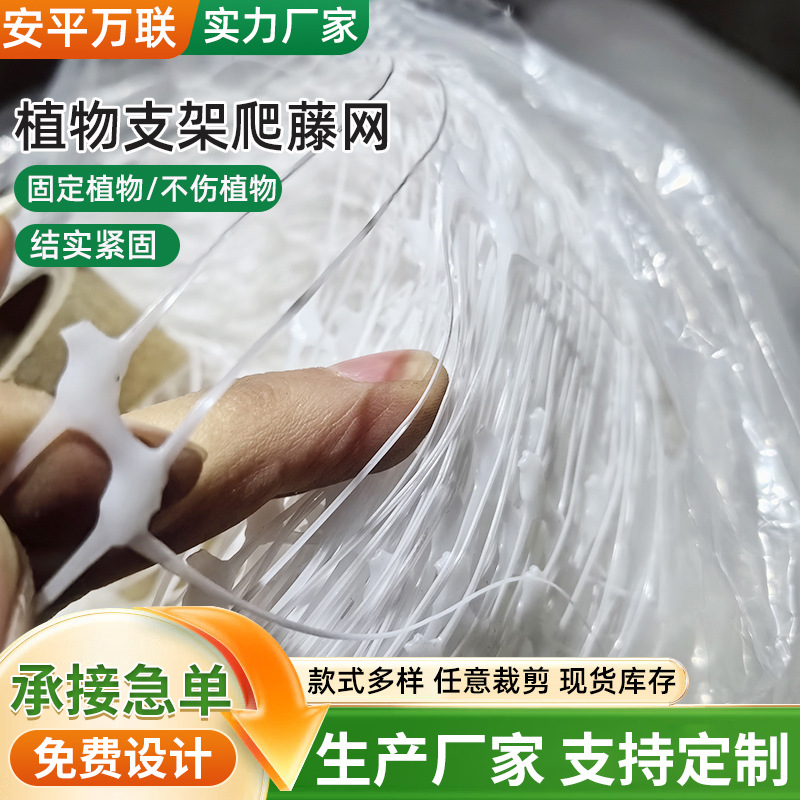 Wholesale Customized Plant Climbing Net Flower Growth Support Net Pp Plastic Gardening Vegetable and Fruit Square Grids 15cm Grids