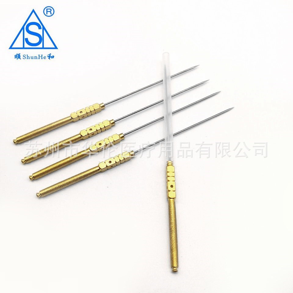Hua Lun Shun He Brand Four-Hole Easy Needle Single Needle Korean Square Hole Acupuncture Needle Acupuncture Needle Copper Tube Needle