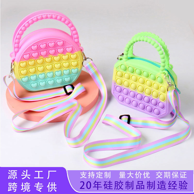 Кросс-бордерный контроль грызунов, силиконовая сумка в форме сердца, женская сумка через плечо, детская монетница