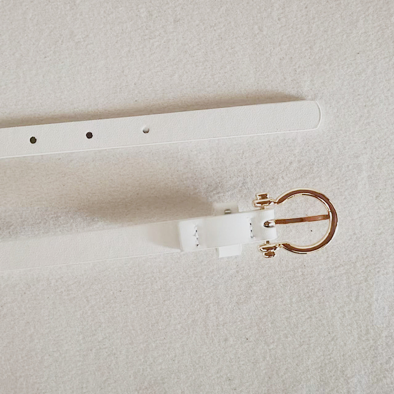 Belt women's jeans with high-grade Brown fashionable all-match decorative thin waist genuine leather 2023 new waist decoration