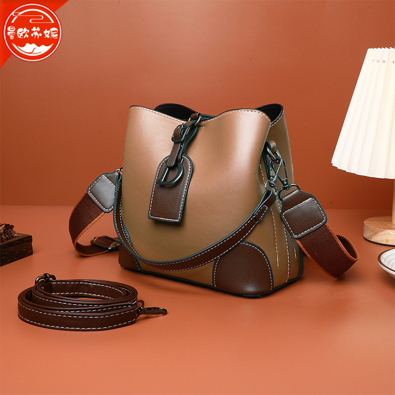 Suni Niche Accessible Luxury Women's Bag High-End Texture Bucket Bag 2025 New Retro Fashion Single Shoulder Crossbody Bag