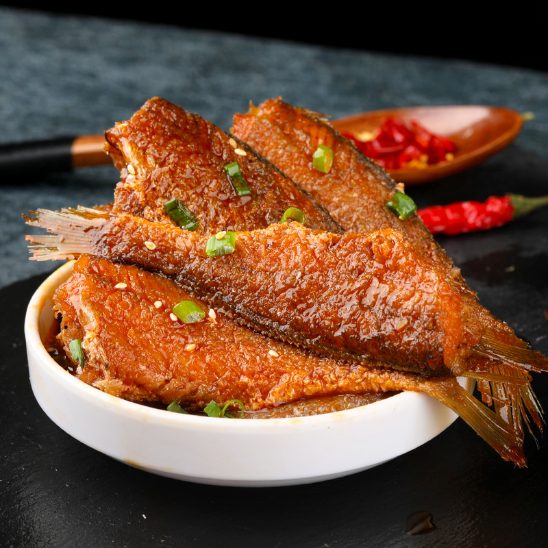 Spicy/Spiced yellow croaker canned 100g TikTok fast hand live broadcast with goods first-hand supply manufacturer