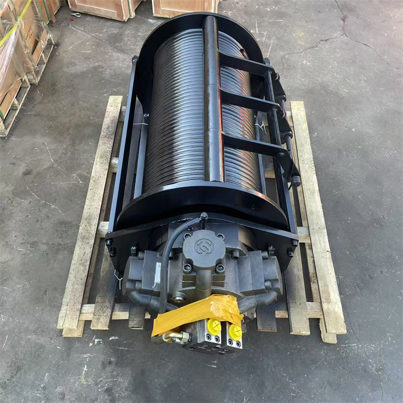 Customized Five-Star Motor Single Rope Tension 10-Ton Winch Large-Tonnage Marine Drilling Rig Traction Hydraulic Winch