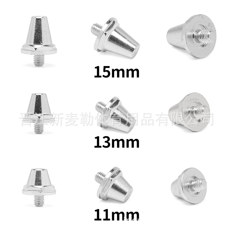 Прямые продажи завода, кросс-бордерные футбольные шипы, алюминиевые гвозди 11мм, 13мм, 15мм, многоцветные, футбольные принадлежности