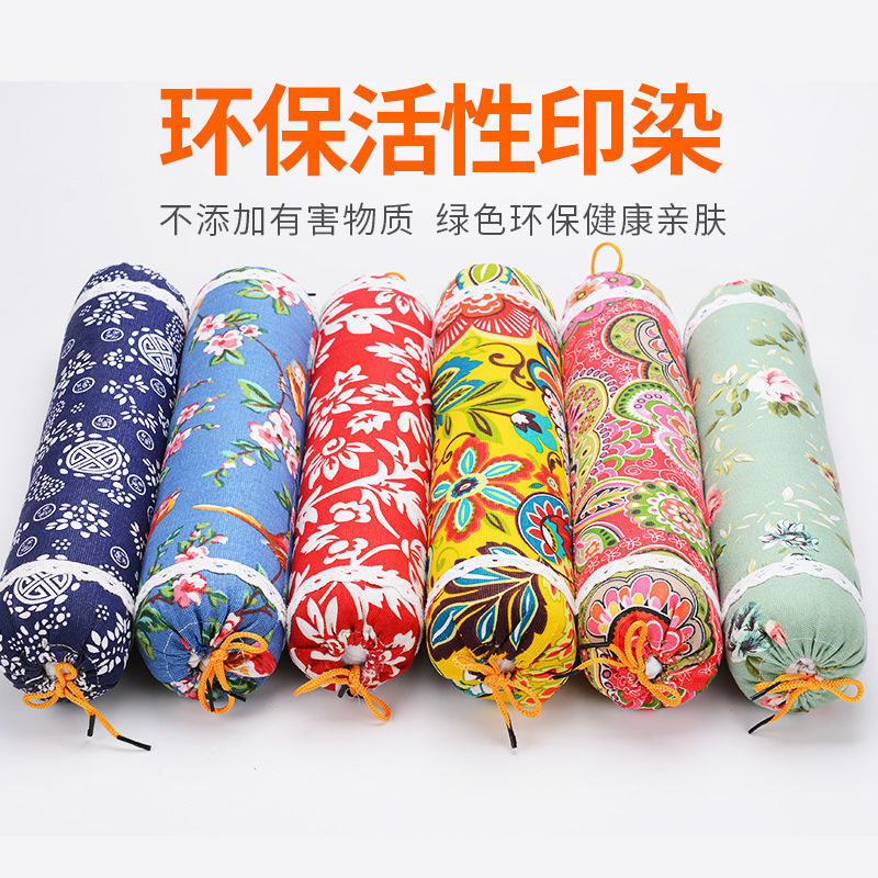wormwood cervical pillow pure wormwood neck protection wormwood pillow wholesale moxibustion pillow gift box cylindrical sleeping home pillow wholesale