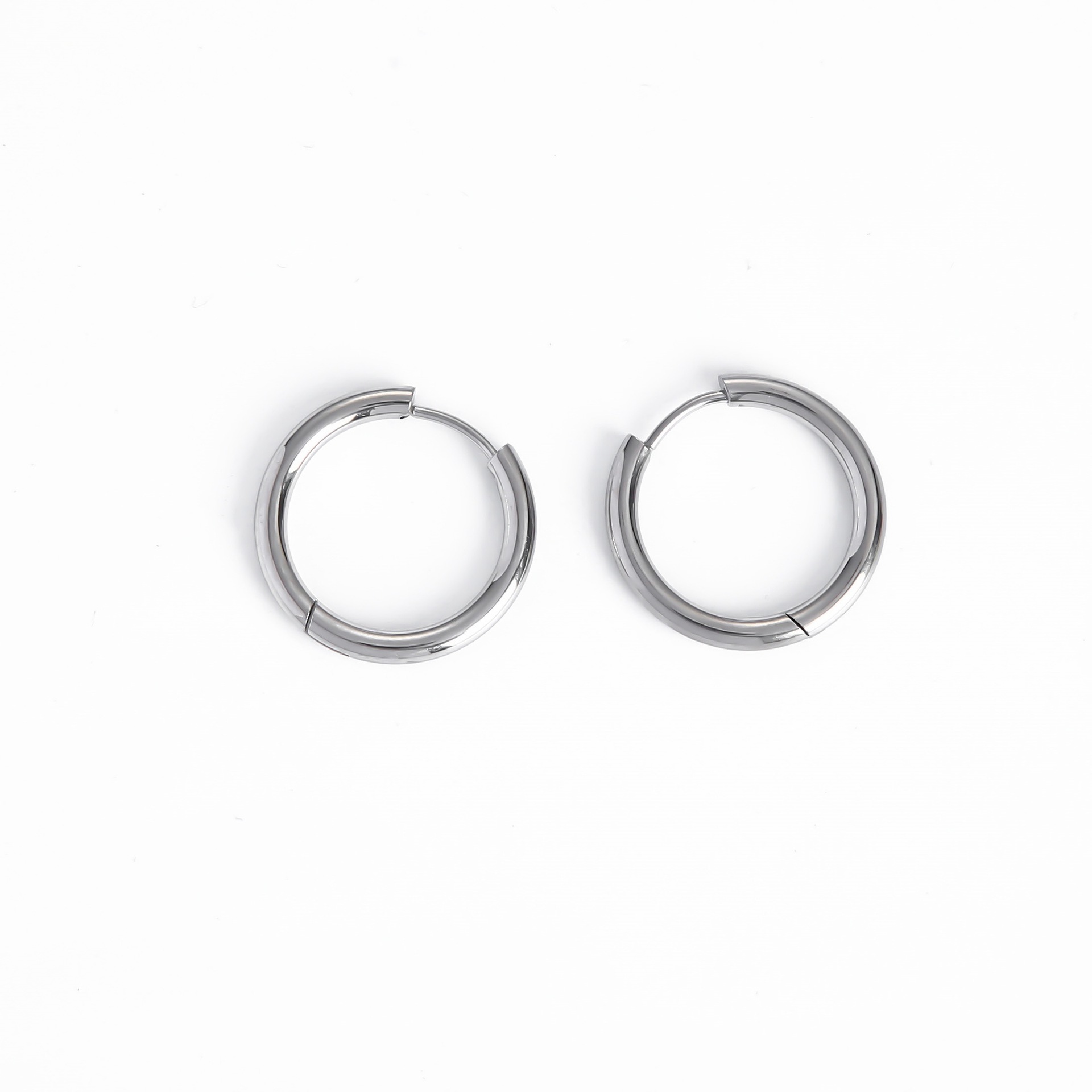 Cross-Border Classic Daily Plain Metal Earrings for Women Korean Simple Personality Versatile Temperament Fashion Earrings Earrings