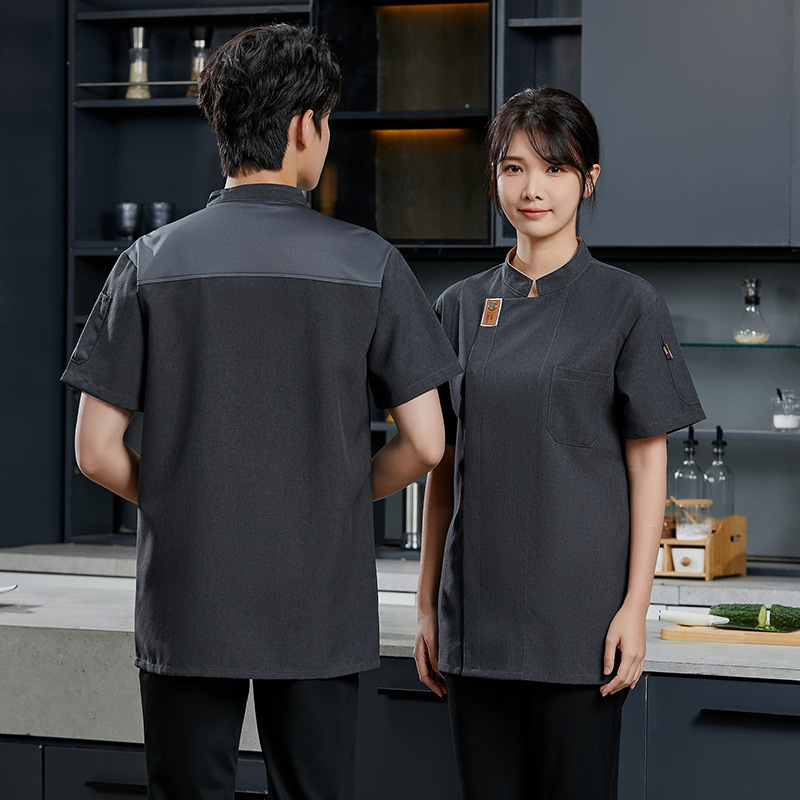 Summer Waterproof Chef Work Clothes Customized Catering Hotel Western Restaurant Kitchen Chef Clothing Baking Cake Work Clothes