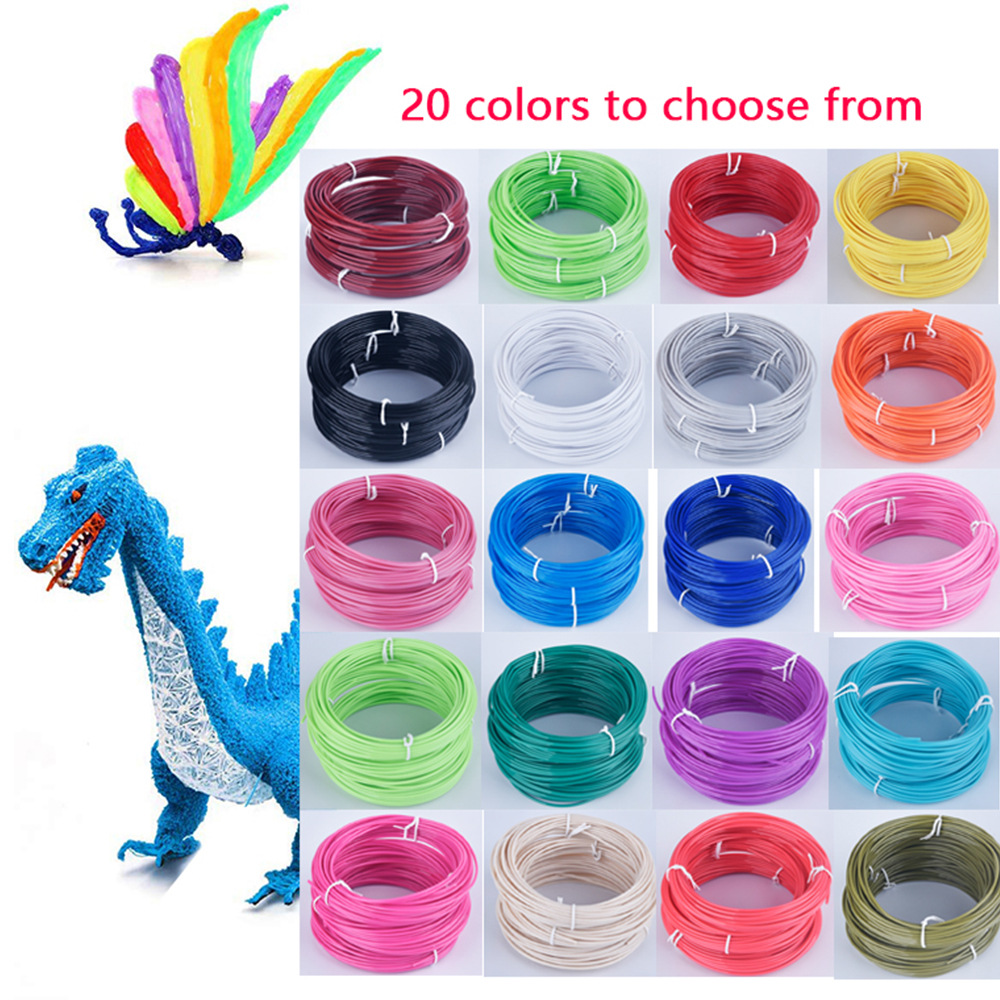 3D Printing Pen Filament 3.5m 10m Pla 10 Colors 20 Colors 30 Colors Random Color Customization Factory Direct Sales