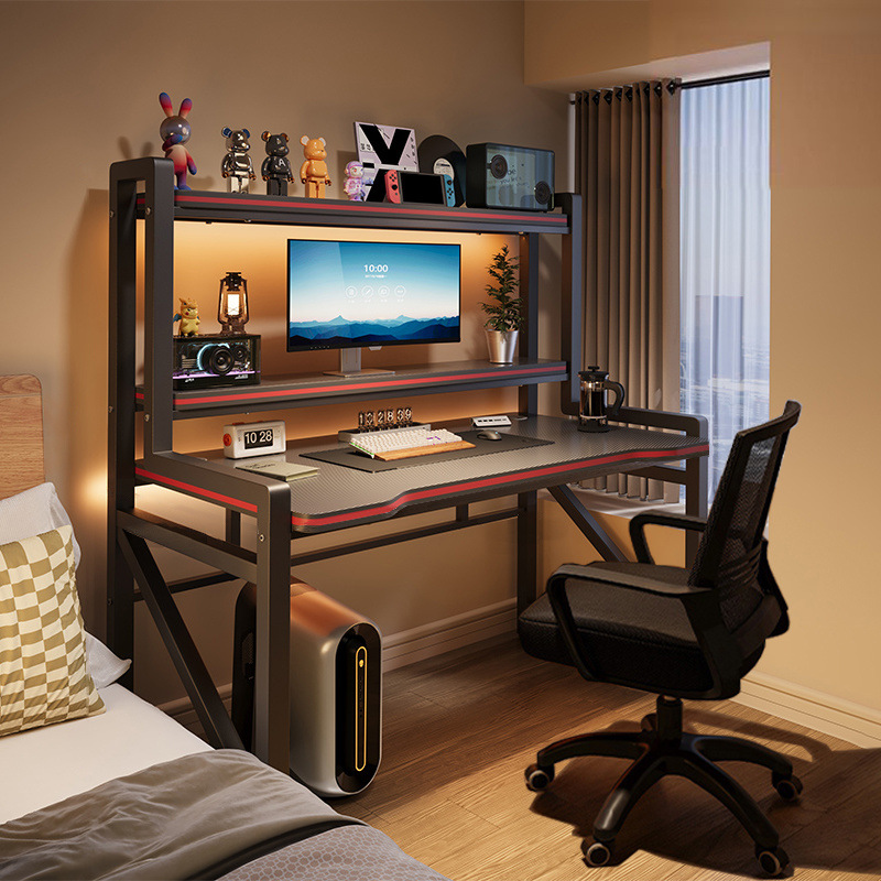 Full-product House Internet Cafe Table Desktop Computer Table Home Dormitory Storage Rack Elevated Table Gaming E-sports Table Integrated Table