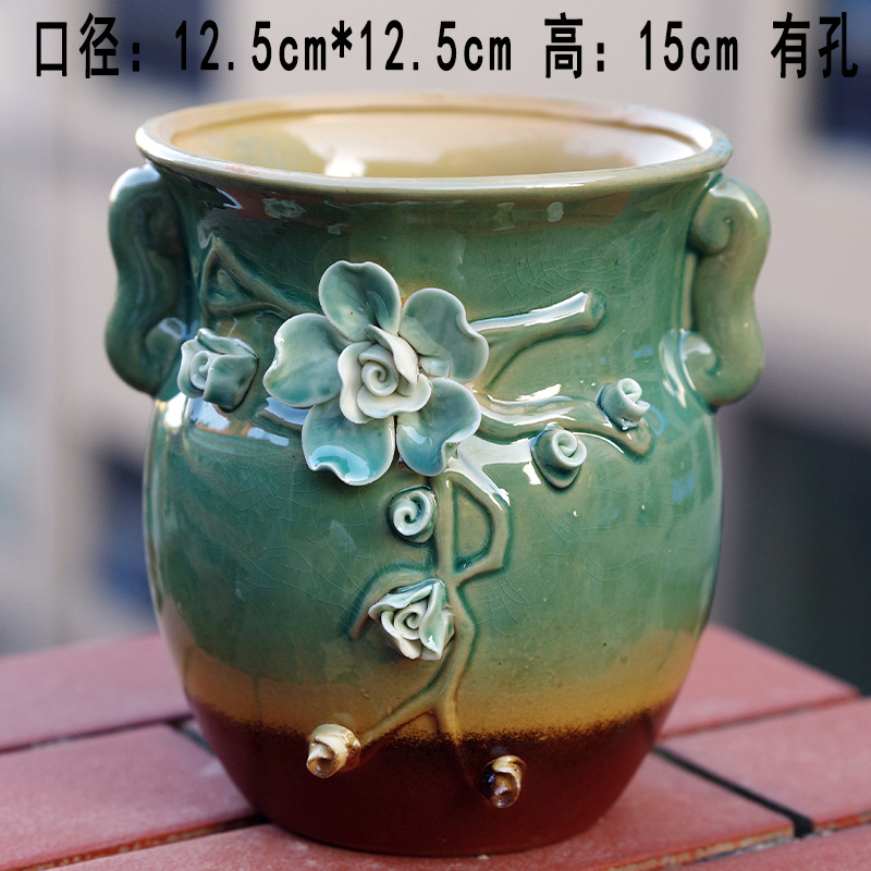 Large Ceramic Succulent Pot for Succulents, Creative and Simple Design, Clearance Sale, Breathable Terracotta Pot for Succulent Plants