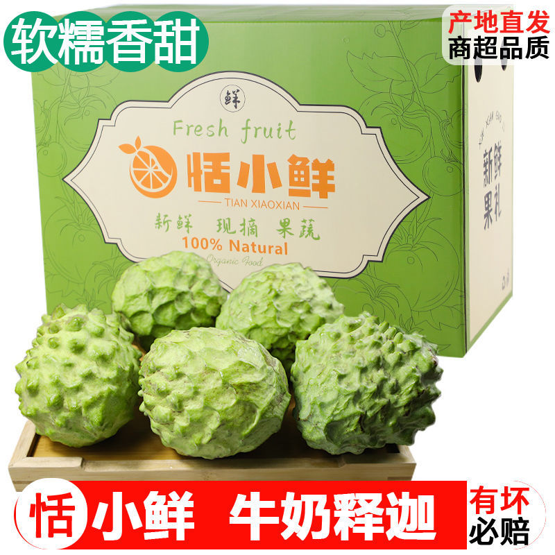 [Tian Xiaoxian] Guangxi Milk Custard Apple 2.5kg Fresh Pineapple Custard Apple Maci Buddha Head Fruit 0.5kg