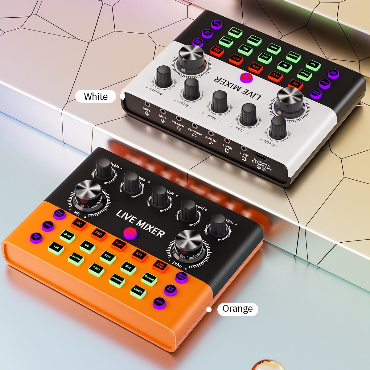 F993 English Live Sound Card Cross-border Explosions suit suit Singing Live Sound Card Mobile Phone Computer Sound Card Equipment