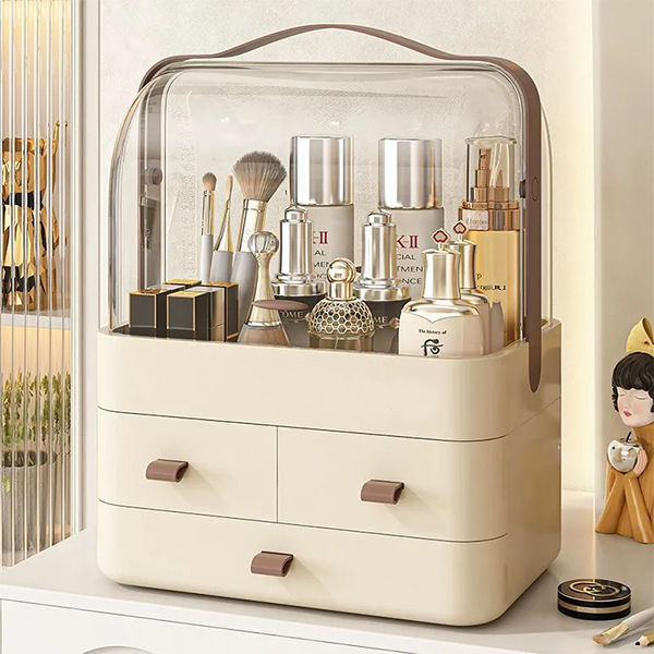 Portable Internet-famous Cosmetic Storage Box Dust-proof Storage Rack Drawer-type Desktop Skin Care Household Lipstick Dressing Table
