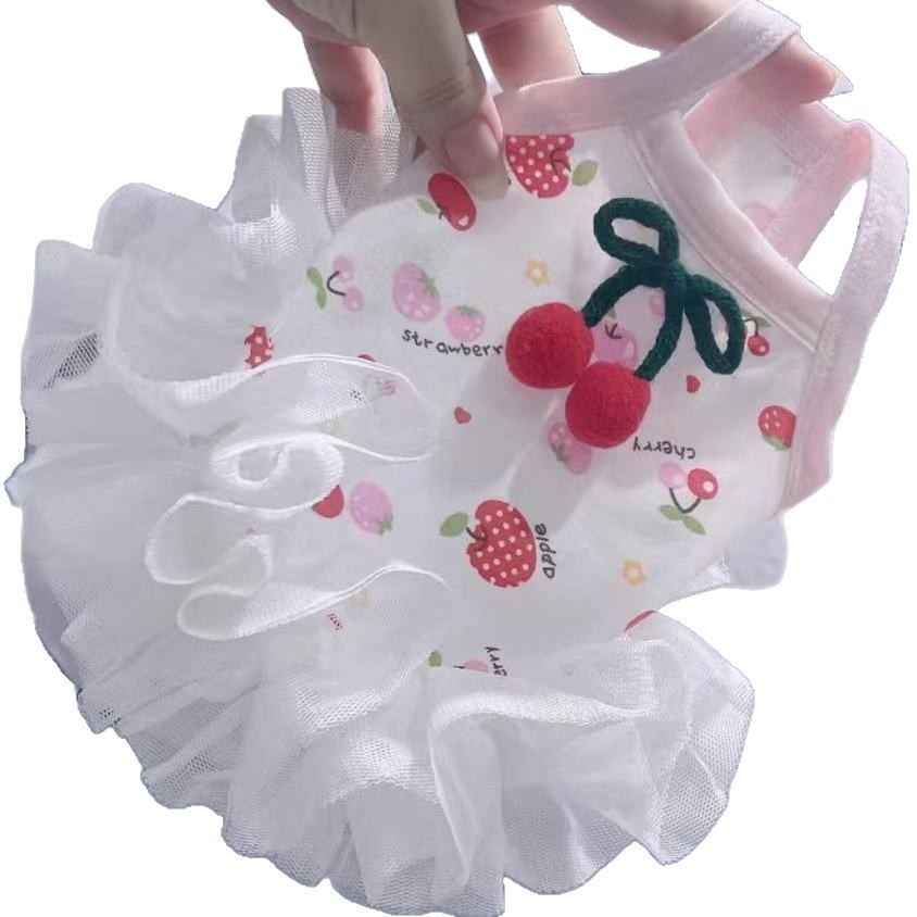 Pet Suspender Dress, Small Dog and Cat Tutu Skirt, Autumn Anti-Shedding Breathable Air-Conditioned Clothes, Cute Clothes