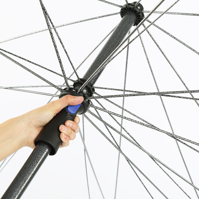 Round Retractable Outdoor Sunshade Sun Large Beach Umbrella Stall Umbrella Courtyard Umbrella Windproof Folding Advertising Umbrella