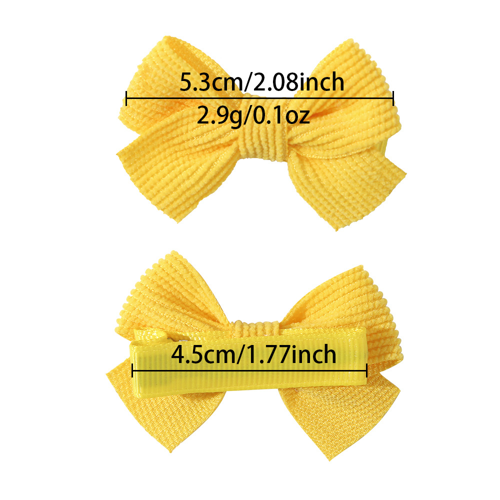 Cross-border Europe and the United States Amazon solid color vertical stripe children's hair clip edge bow baby side clip wholesale