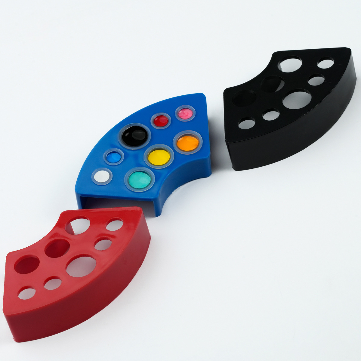 Dragon artist tattoo equipment manufacturers wholesale fan-shaped plastic toner cup holder tattoo multicolor Toner Cup placement rack