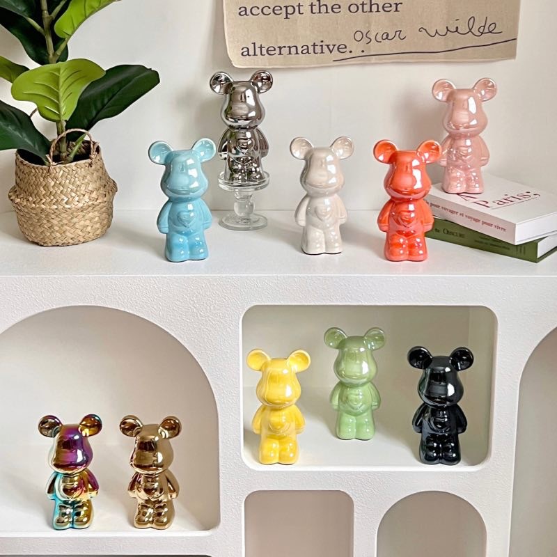 Керамический орнамент медведя, доступный для новоселья