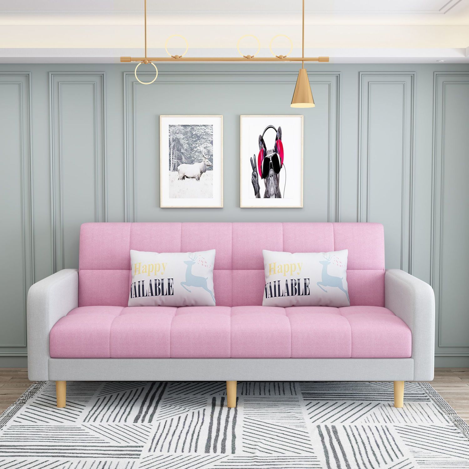 Диван для маленькой квартиры, складной диван-кровать, двойной, простой