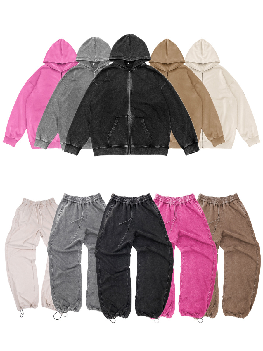 Shunyi Clothing American Washed Sweatpants Men's Autum New Fashion Multi-color Casual Comfortable Flap Pocket Pants Sports Pants