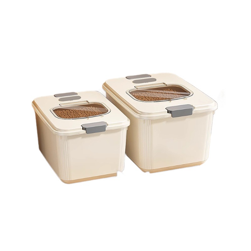 Cat Food Storage Barrel Pet Vacuum Moisture-Proof and Insect-Proof 5kg Grain Storage Barrel Household Large-Capacity Cat and Dog Food Sealed Barrel