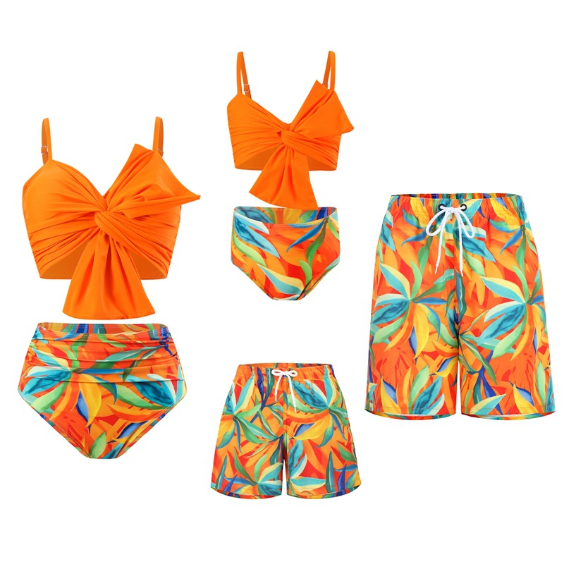 New Hi Fish Swimsuit Beach Parent-child Swimsuit Family Suit Sunscreen Swimsuit Beach Parent-child Mother-daughter Swimsuit Wholesale