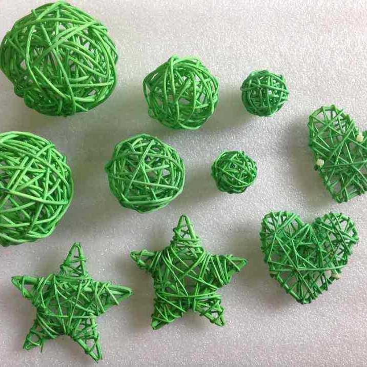 Rattan ball. Five-pointed star. Love. Rattan crafts aromatherapy rattan ball 3cm Parrot bird toy bite
