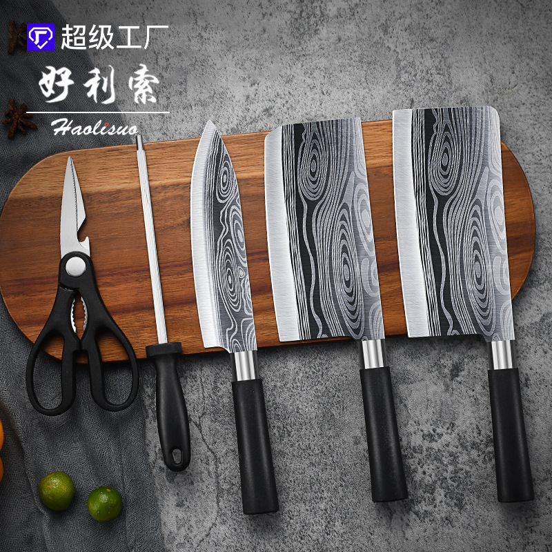 Полный набор кухонных ножей из нержавеющей стали для нарезки овощей нож для рубки костей Runjianghu