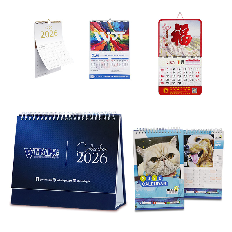 2026 Year of the Horse New Year Corporate Advertising Desktop Calendar Creative English Monthly Calendar Weekly Calendar Annual Calendar Wall Calendar Customization