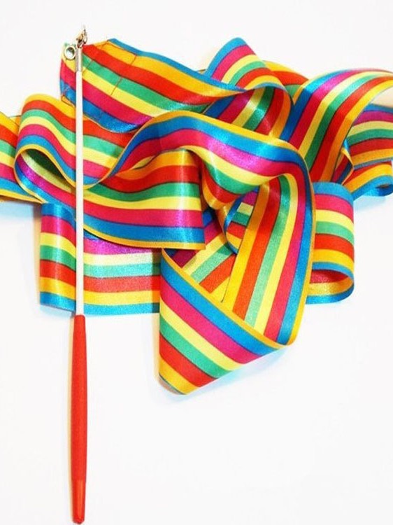 Оптовая продажа танцевальных лент 4 м цветные реквизиты для художественной гимнастики