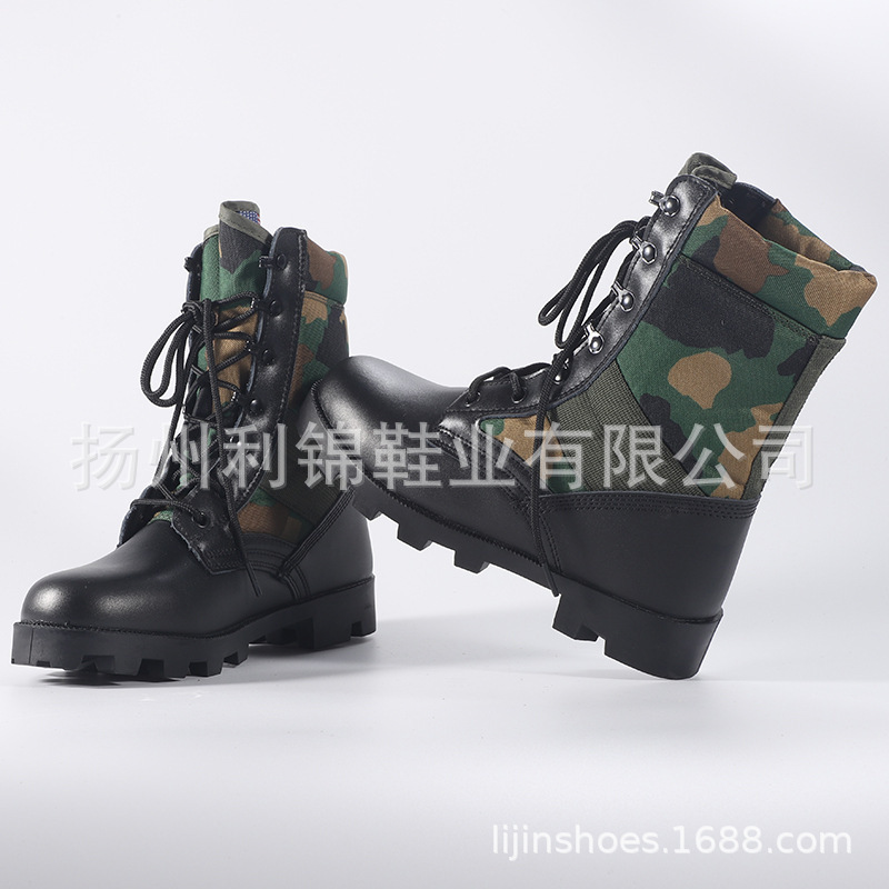 Men's and Women's High-Top Panama Desert Boots Green Outdoor Hiking Boots Camouflage Combat Boots Outdoor Training Boots
